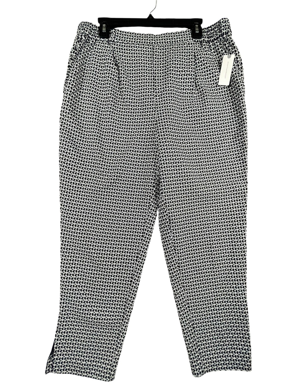 Anthropologie Larkin Jacquard Tapered Classic Career Crop Trousers  NWT  Sz L